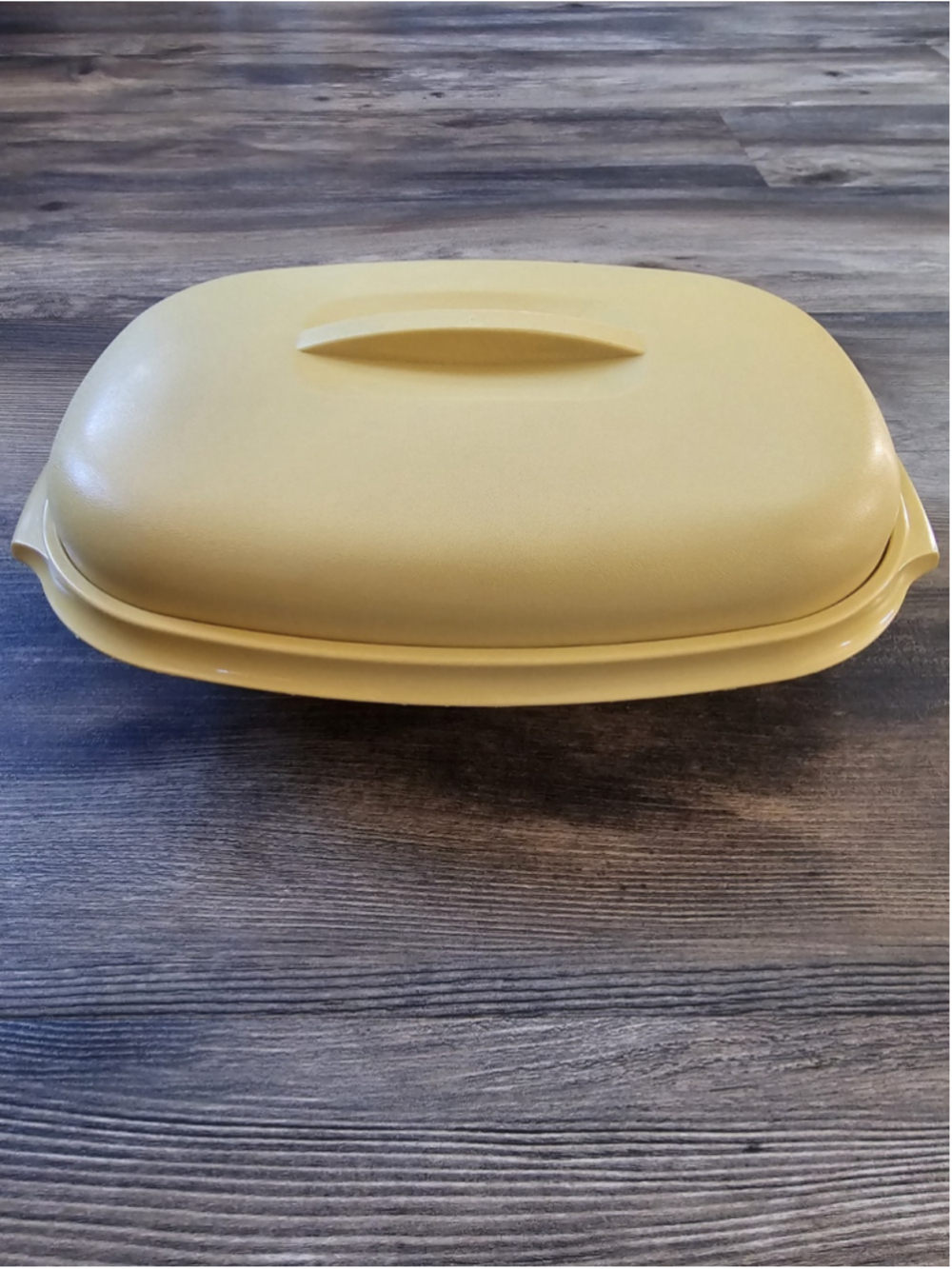 Tupperware Vintage Microwave Vegetable Rice Steamer Tray Harvest Gold 1970s